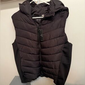 Tahari Quilted Vest Womens size 1X Black NWT